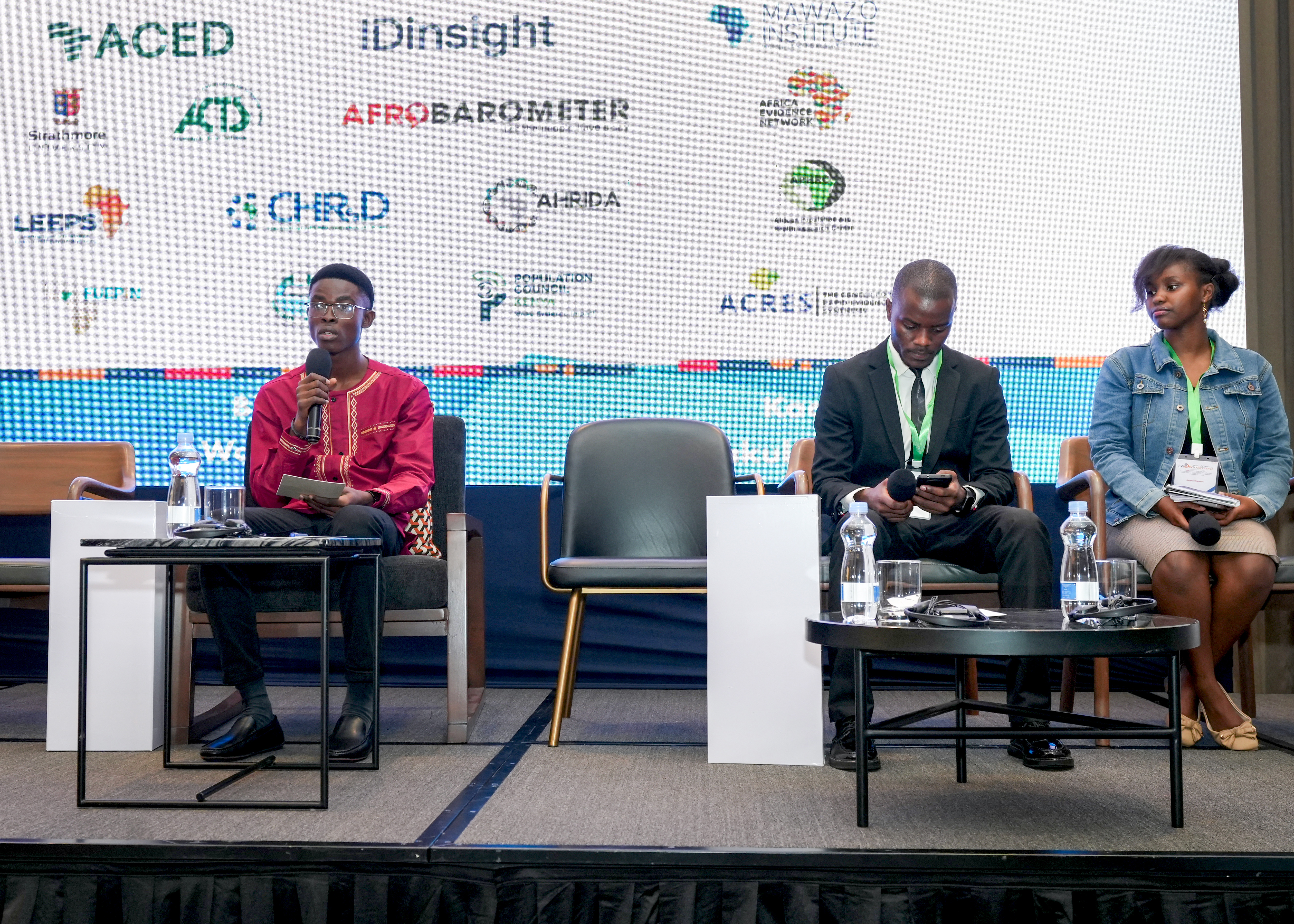 Speaking as a youth innovator at the Evidence for Development (Evi4Dev) Conference in Nairobi, Kenya.