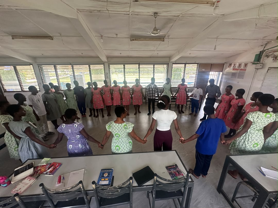 RichTechWorld handling the STEM section of the Power Of You outreach in Afua Kobi Apem Girls SHS.